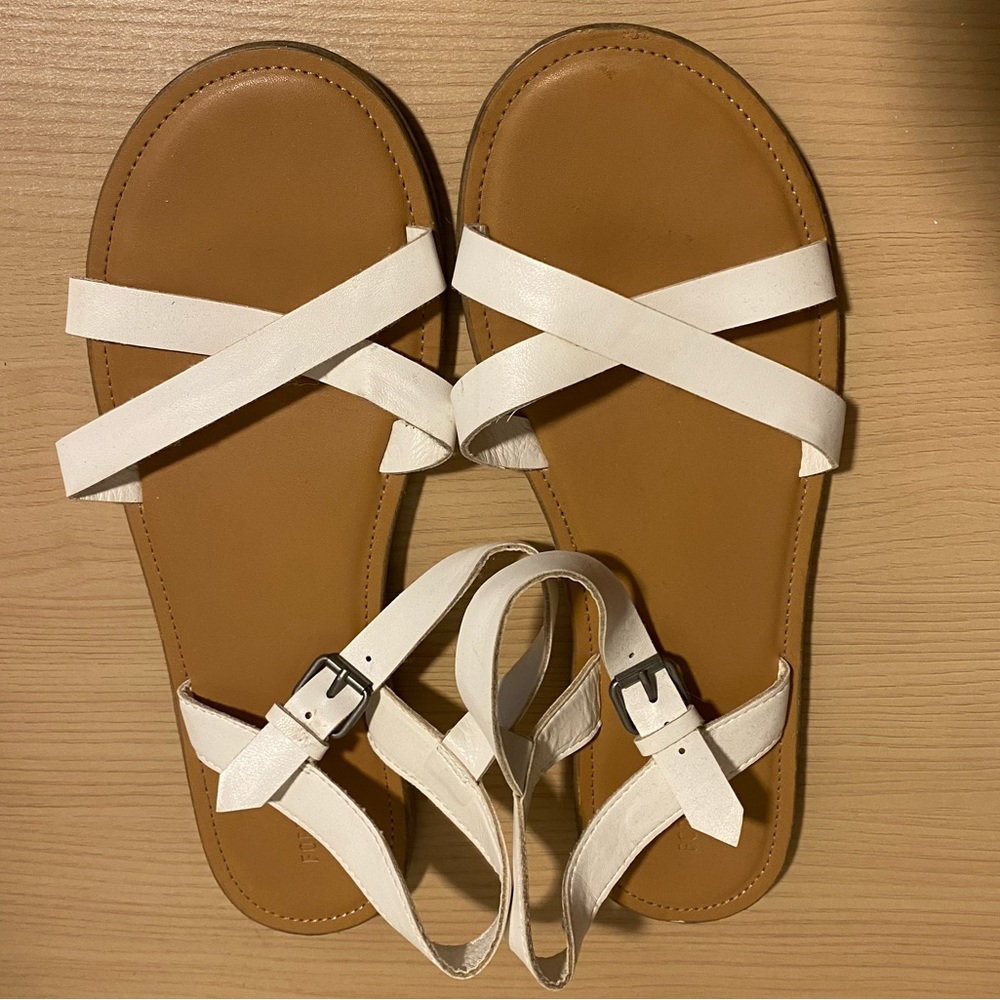 Forever 21 White Gladiator Sandals
